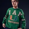 Boxy University of Miami Hurricanes grafisk crew-genser