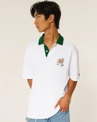 Boxy University of Miami Hurricanes grafisk polo