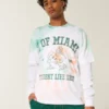 Boxy University of Miami Hurricanes grafisk T-skjorte