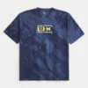Boxy University of Michigan grafisk T-skjorte