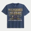Boxy University of Michigan Wolverines grafisk T-skjorte
