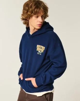 Boxy University of Notre Dame Fighting Irish grafisk hettegenser