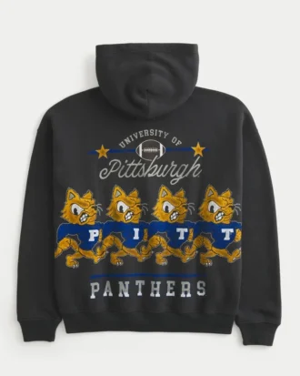 Boxy University of Pittsburgh Panthers grafisk hettegenser