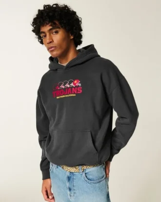 Boxy University of Southern California Trojans grafisk hettegenser