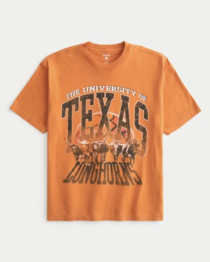 Boxy University of Texas Longhorns grafisk T-skjorte