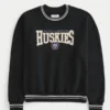 Boxy University of Washington Huskies grafisk crew-genser