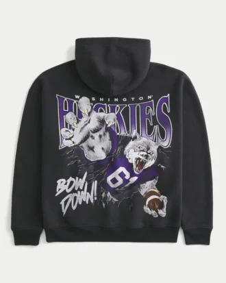 Boxy University of Washington Huskies grafisk hettegenser