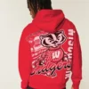 Boxy University of Wisconsin Badgers grafisk hettegenser