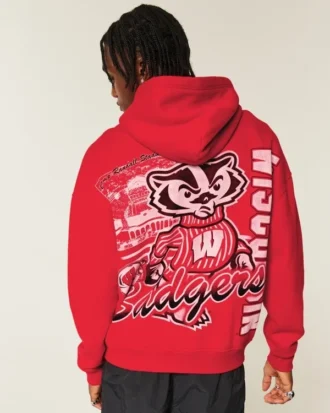 Boxy University of Wisconsin Badgers grafisk hettegenser