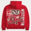 Boxy University of Wisconsin Badgers grafisk hettegenser