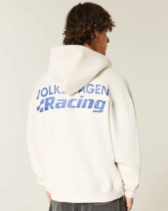 Boxy Volkswagen Racing grafisk hettegenser med glidelås