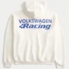 Boxy Volkswagen Racing grafisk hettegenser med glidelås