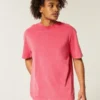 Boxy Washed Heavyweight Crew T-skjorte