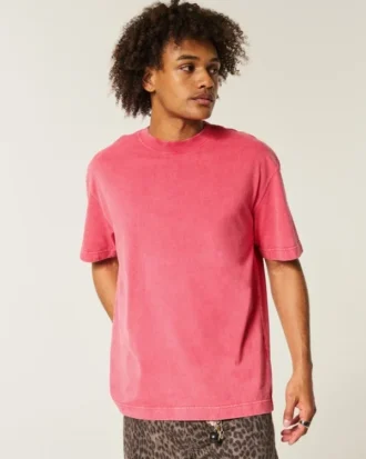 Boxy Washed Heavyweight Crew T-skjorte