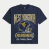 Boxy West Virginia University Mountaineers grafisk T-skjorte