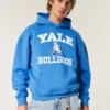 Boxy Yale Bulldogs grafisk hettegenser