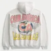 Boxy Zip-Up Club América Las Águilas grafisk hettegenser