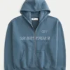 Boxy Zip-Up Ford Mustang Graphic Hoodie