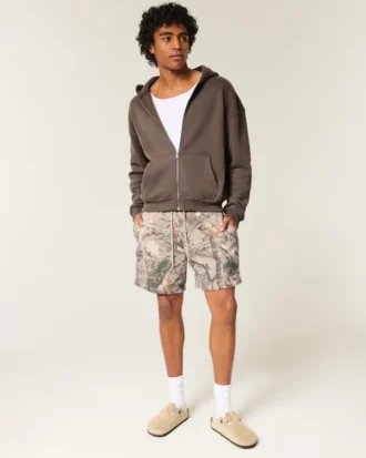 Boxy Zip-Up Hoodie