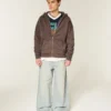 Boxy Zip-Up Hoodie