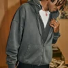 Boxy Zip-Up Hoodie