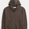 Boxy Zip-Up Hoodie