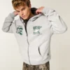 Boxy Zip-Up Michigan State University Spartans grafisk hettegenser