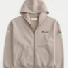Boxy Zip-Up NASCAR Graphic Hoodie