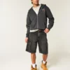 Boxy Zip-Up Rutgers University Graphic Hoodie
