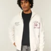 Boxy Zip-Up Texas A&M University Graphic Hoodie