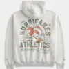 Boxy Zip-Up University of Miami Hurricanes Graphic Hoodie