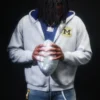 Boxy Zip-Up University of Michigan Wolverines grafisk hettegenser