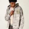 Boxy Zip-Up University of Oregon Ducks Graphic Camo Hoodie