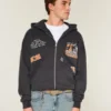 Boxy Zip-Up University of Tennessee Volunteers Graphic Hoodie
