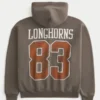 Boxy Zip-Up University of Texas at Austin Longhorns grafisk hettegenser