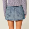 Brodert Star Pocket Denim Mini Skort