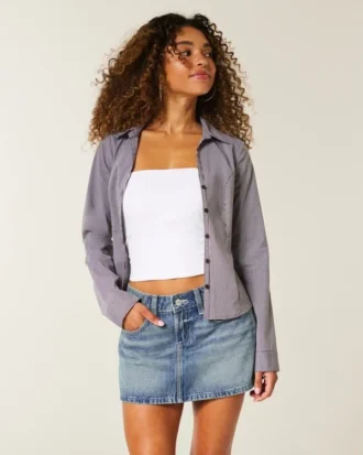Brodert Star Pocket Denim Mini Skort