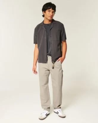 Broderte, løse malerjeans