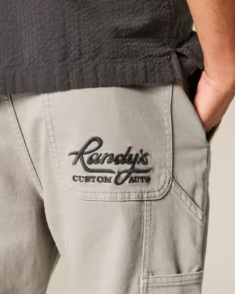 Broderte, løse malerjeans