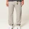Broderte, løse malerjeans