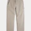 Broderte, løse malerjeans