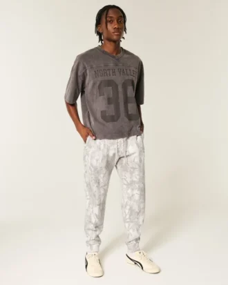 Camo fleece joggebukse