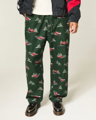 Car Graphic Flannel Pyjamasbukser