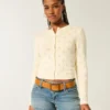 Cardigan med hullmønster