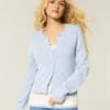 Cardigan med hullmønster