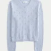 Cardigan med hullmønster