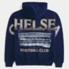 Chelsea Football Club grafisk hettegenser med glidelås