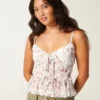 Chiffong-camisole med volanger