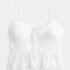 Chiffong-camisole med volanger