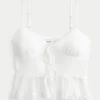 Chiffong-camisole med volanger